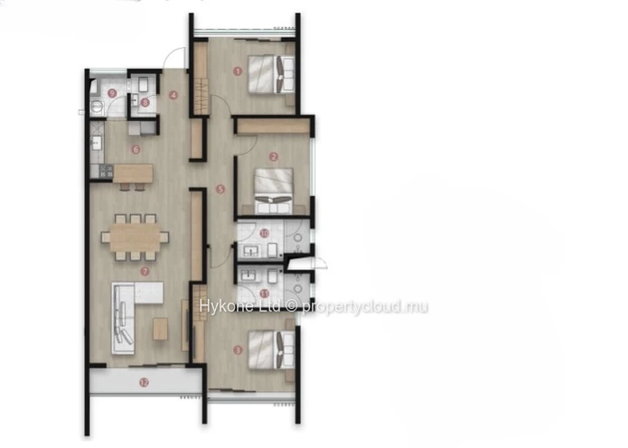 Apartment For Sale In Mont Choisy (3-Story Building)